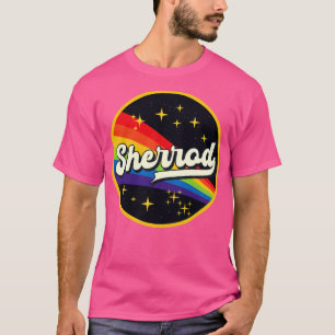 Sherrod regenboog in ruimte stijl t-shirt