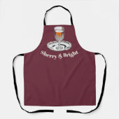 Sherry & Bright Amusant Novelty Christmas Kitchen Schort (Voorkant)