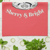 Sherry & Bright Drinkglas Grappig Rood Kerstmis Theedoek (Gevouwen)