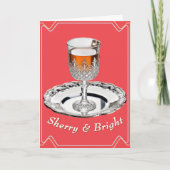 Sherry & Bright Feestelijke Humor Rode Kerst Feestdagen Kaart (Voorkant)