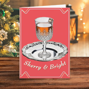 Sherry & Bright Festive Humor Rode Kerstmis Feestdagen Kaart