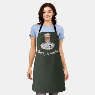 Sherry & Bright Kerst Drink Humoristische Keuken Schort