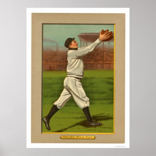 Sherry Magee Phillies Baseball 1911 Poster (Voorkant)