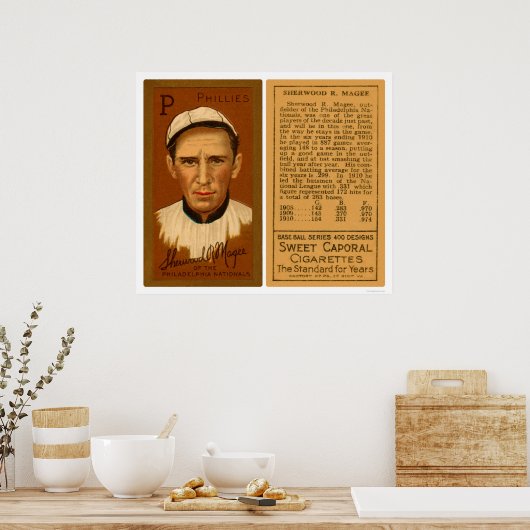 Sherry Magee Phillies Baseball 1911 Poster (Keuken)