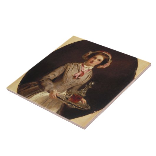 'Sherry Sir?', 1853 (olie op canvas) Tegeltje (Zijkant)