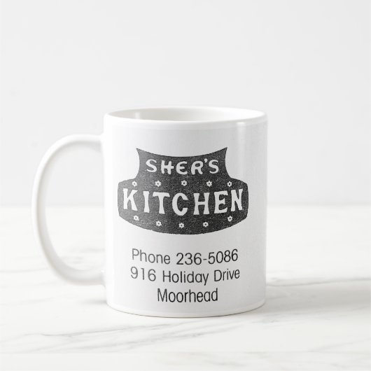 Sher's Kitchen Moorhead MN Koffiemok (Links)
