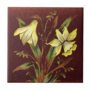 Sherwin & Cotton Barbotine Narcissus Repro #2 Tegeltje