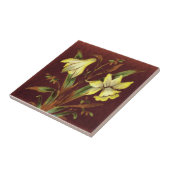 Sherwin & Cotton Barbotine Narcissus Repro #2 Tegeltje (Zijkant)