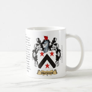 Sherwood Family Coat of Arms (Crest) met inbegrip  Koffiemok