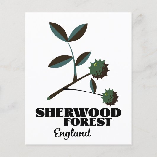 Sherwood Forest Engeland reisposter Flyer (Voorkant)