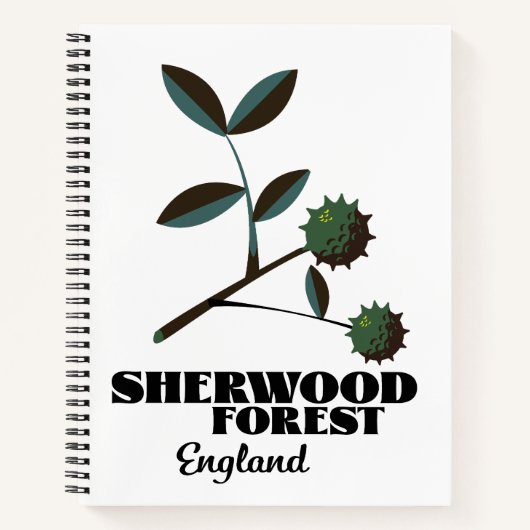 Sherwood Forest Engeland reisposter Notitieboek (Voorkant)