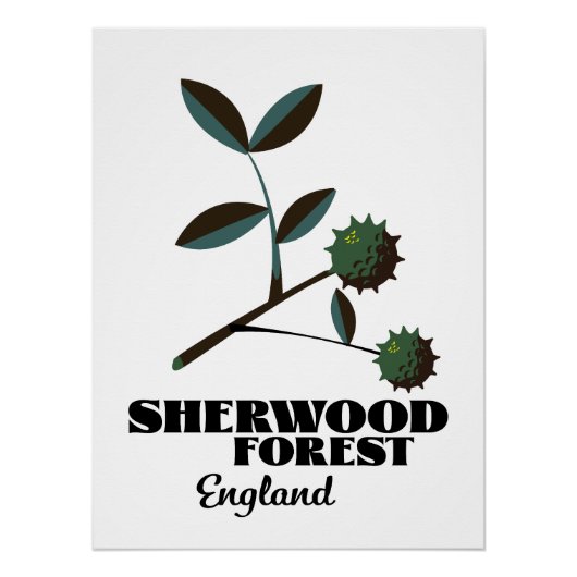 Sherwood Forest Engeland reisposter Perfect Poster (Voorkant)