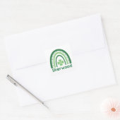 Sherwood Name Clover Boho Rainbow Vierkante Sticker (Envelop)