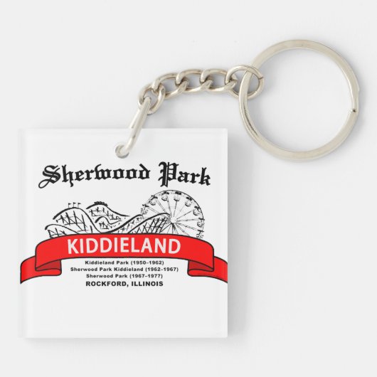 Sherwood Park Kiddieland, Rockford, IL. Amusement Sleutelhanger (Achterkant)