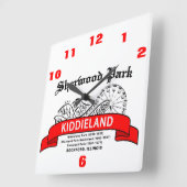 Sherwood Park Kiddieland, Rockford, IL. Amusement Vierkante Klok (Hoek)