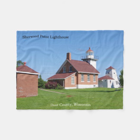 Sherwood Point Lighthouse blanket Fleece Deken (Voorkant (Horizontaal))