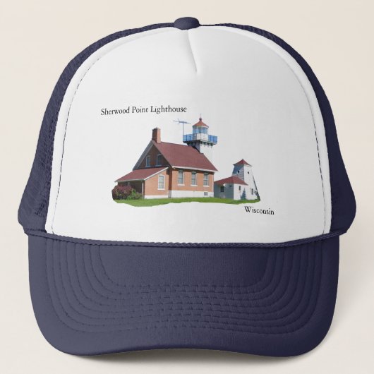 Sherwood Point Vuurtoren Trucker hoed Pet (Voorkant)