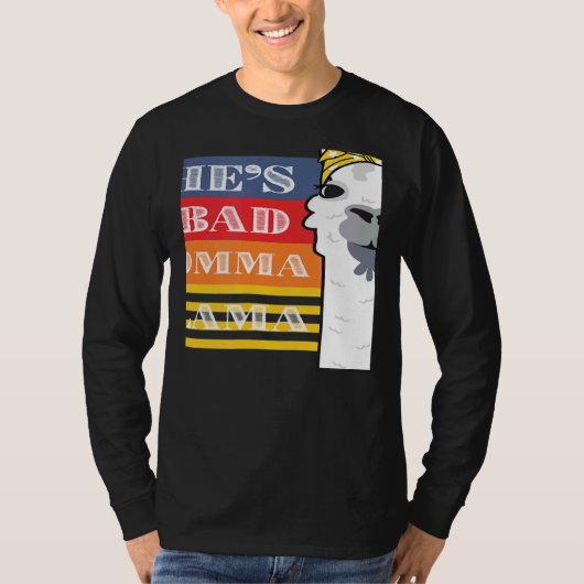 She's a Bad Momma Llama For Women Animal Retro 2 T-shirt (Voorkant)