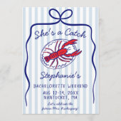 She's A Catch 3 Day Itinerary Bachelorette Party Kaart (Voorkant)