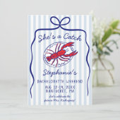 She's A Catch 3 Day Itinerary Bachelorette Party Kaart (Staand voorkant)