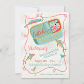 She's a Catch Bachelorette Weekend Sardine Mermaid Kaart (Voorkant)