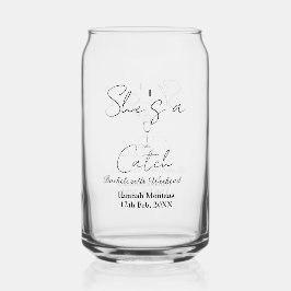 She's a catch champagne bottle bachelorette weeken blikvorm glas