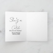 She's a catch champagne bottle bachelorette weeken kaart (Binnen)