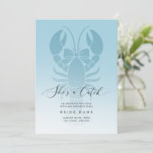 She's a Catch Coastal Lobster Bachelorette Weekend Kaart (Staand voorkant)