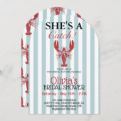 She's a Catch Coastal Lobster Bridal Shower  Kaart (Voorkant / Achterkant)