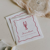 She's a Catch | Kustkreeft Bruidsborrel Servet