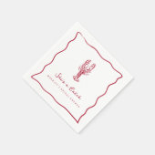 She's a Catch | Kustkreeft Bruidsborrel  Servet (Hoek)