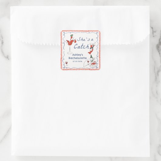 She's A Catch Lobster Bachelorette Sticker (Tas)