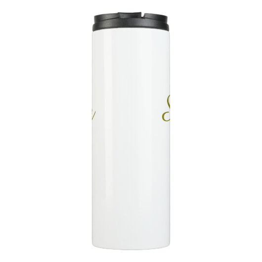 She's a catch yellow monogram bachelorette party n thermosbeker (Achterkant)