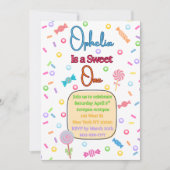 She's a Sweet One First Birthday Party Invitation Bedankkaart (Voorkant)