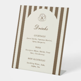 She's A Tini Bit Older Birthday Drinks Menu Reclamebord Met Voetstuk