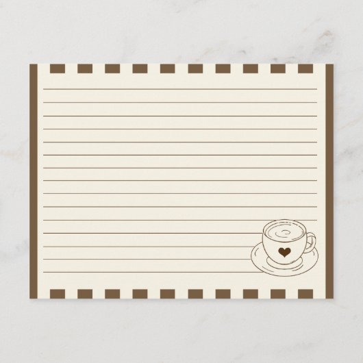 She's A Tini Bit Older Coffee Cake Birthday Recipe Informatiekaartje (Achterkant)