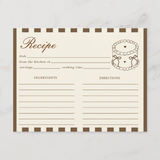 She's A Tini Bit Older Coffee Cake Birthday Recipe Informatiekaartje (Voorkant)