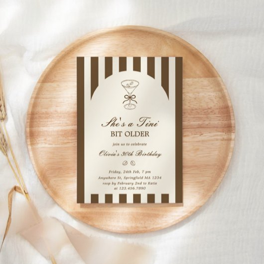 She's A Tini Bit Older Coffee Martini Birthday Kaart