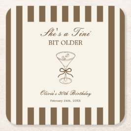 She's A Tini Bit Older Coffee Martini Birthday Kartonnen Onderzetters