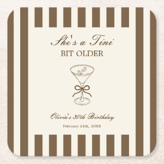 She's A Tini Bit Older Coffee Martini Birthday Kartonnen Onderzetters