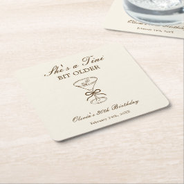 She's A Tini Bit Older Coffee Martini Birthday Kartonnen Onderzetters