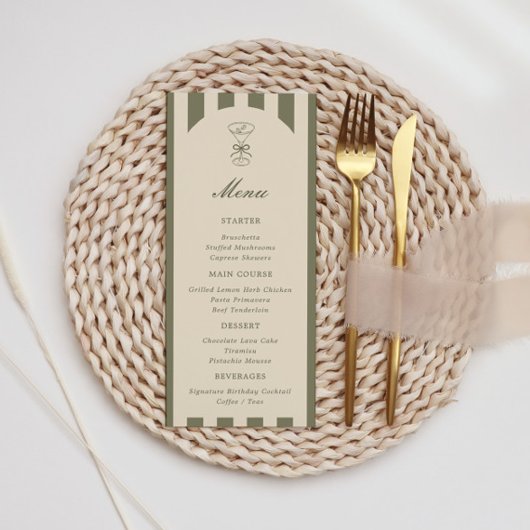 She's A Tini Bit Older Coffee Martini Birthday Menu