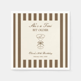 She's A Tini Bit Older Coffee Martini Birthday Servet