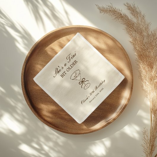 She's A Tini Bit Older Coffee Martini Birthday Servet