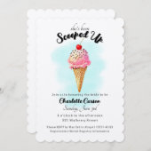 She's Been Scooped Up! - Bridal Shower Invitation Kaart (Voorkant / Achterkant)