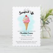 She's Been Scooped Up! - Bridal Shower Invitation Kaart (Staand voorkant)