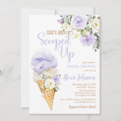 She's Been Scooped Up Bridal Shower (Purple) Kaart (Voorkant)