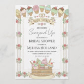 She's Been Scooped Up Ice Cream Bridal Shower Kaart (Voorkant)