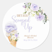 She's Been Scooped Up (Purple) Custom  Ronde Sticker (Voorkant)