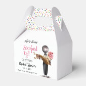 She's Been Scooped Up Strawberry Ice cream Bridal Bedankdoosjes (Achterkant)